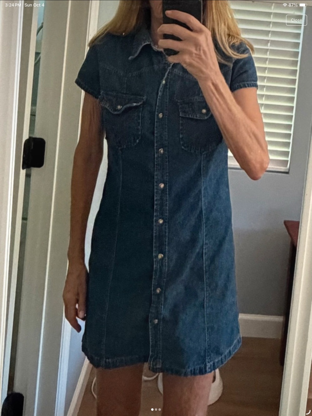 GAP Dark Blue Denim Shirt Dress